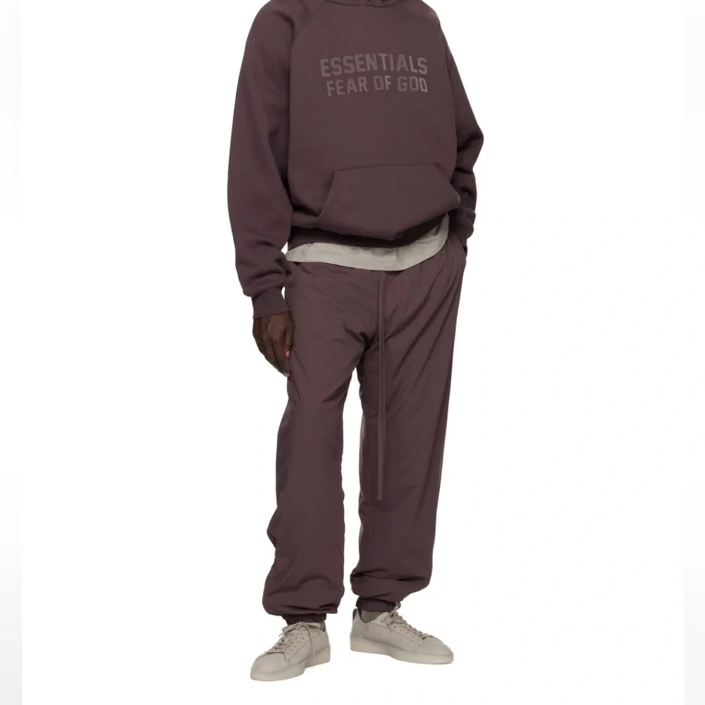 Fear of God Essentials Purple Taffeta Track Pant - Picture 1 of 4